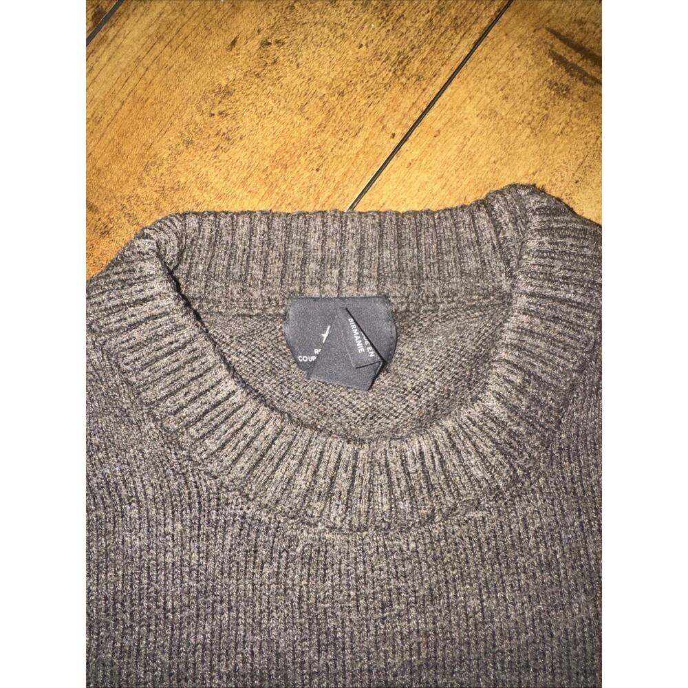 H&M Knotted Sweater Toupe Large 22x25 Relaxed Fit Preppy - Picture 3 of 4
